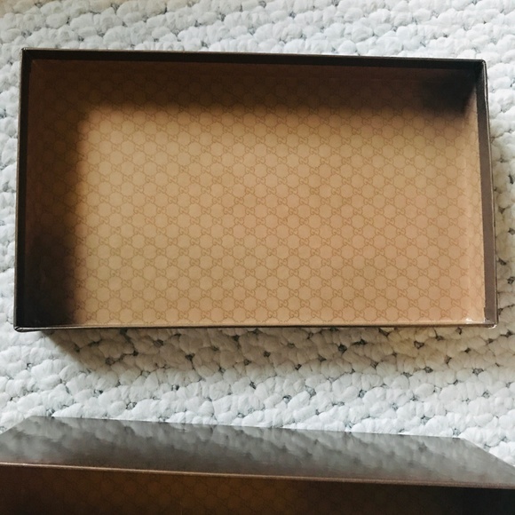 GUCCI Gold Double GG's LOGO Shoe Storage Box 12" 7 - Picture 2 of 5